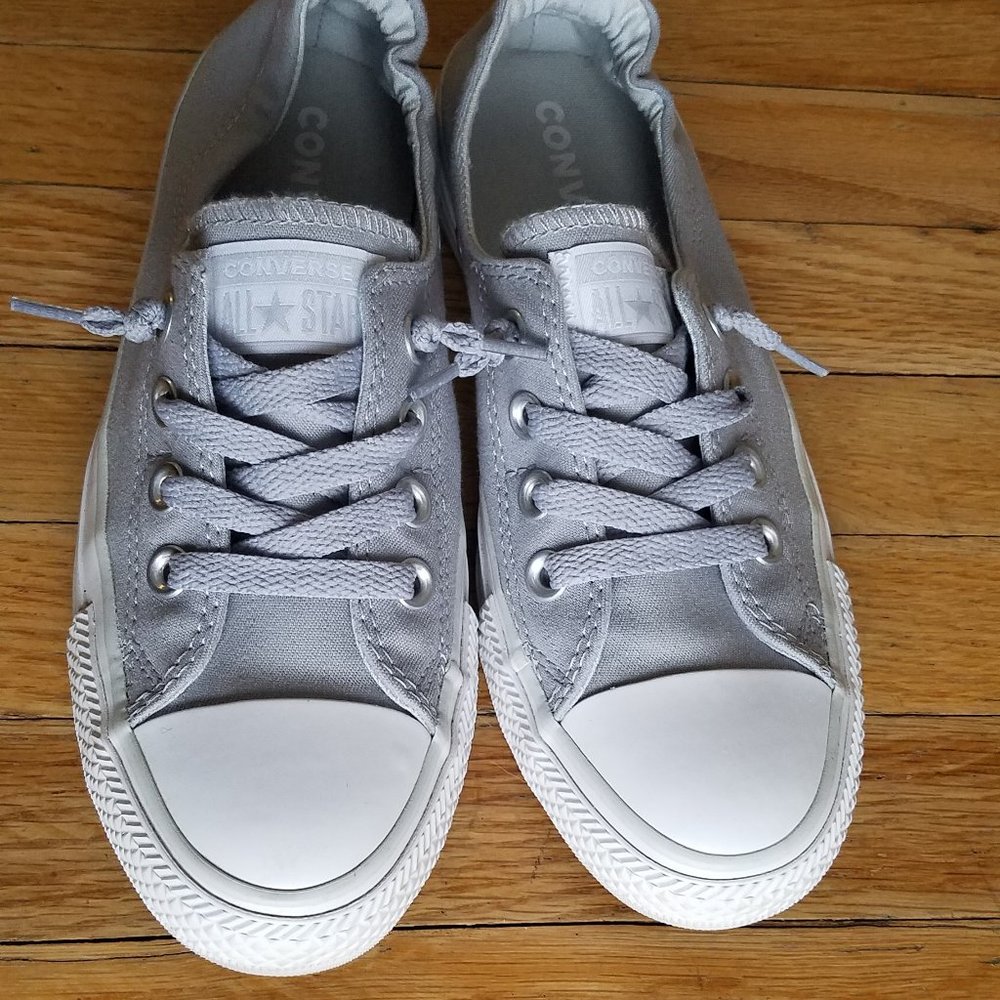 Converse Chuck Taylor All Star Low-Top Shoreline Slip-on Sneaker Gray/White 6.5